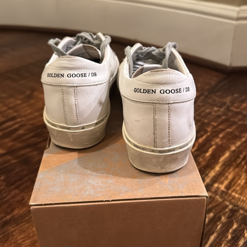 Golden Goose Hi Star ⭐️ White & Gold Size 6/36 - Picture 5 of 9